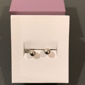 Michael Hill brand new 10kt white gold ball shaped earrings